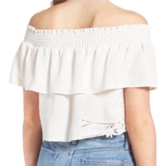 NWT Lovers + Friends Angie embroidered crop top - Picture 2 of 4